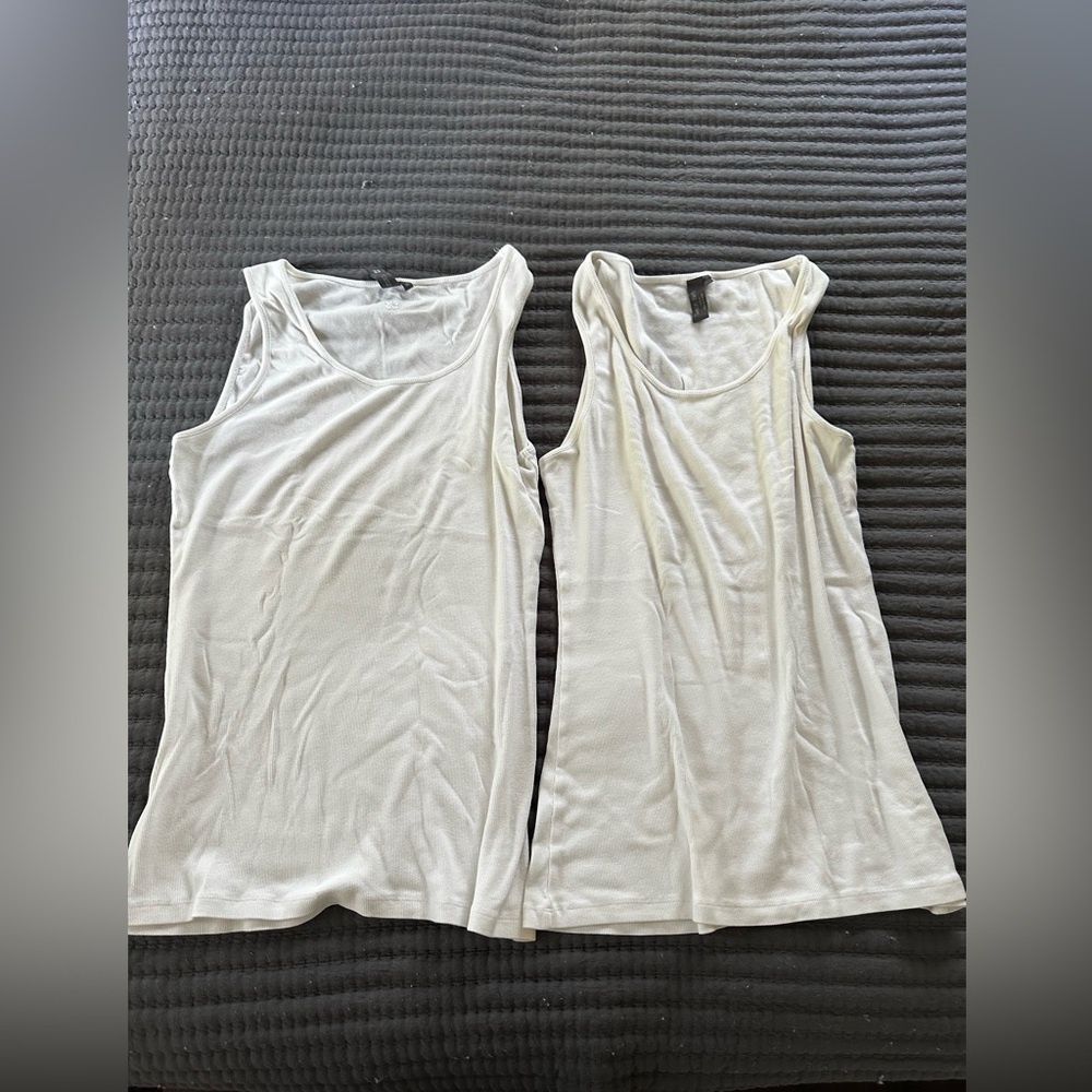 Sweaty Betty Women’s White Ribbed Tank Tops size XL